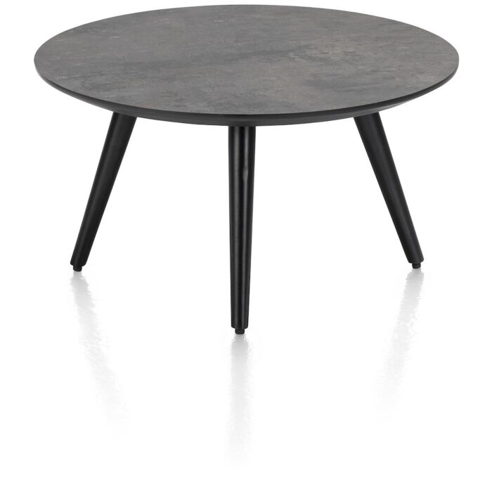 Maze, Salontafel Rond 60 Cm - Hoogte 32 Cm - Antraciet