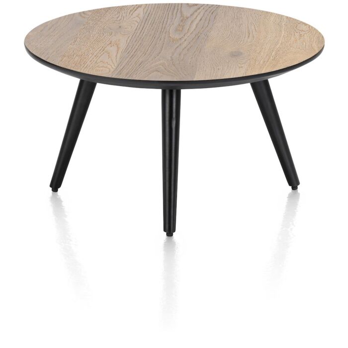 Maze, Salontafel Rond 60 Cm - Hoogte 32 Cm - Railway Brown
