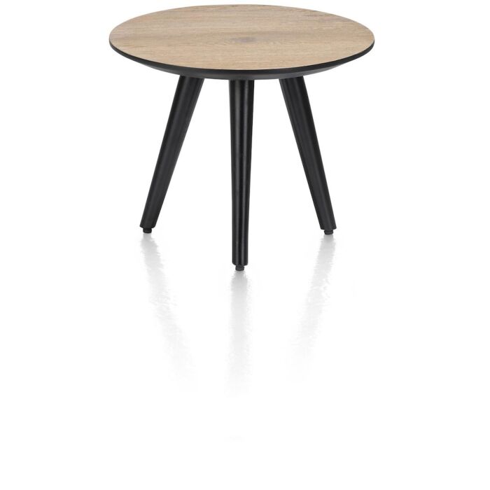 Maze, Salontafel Rond 40 Cm - Hoogte 32 Cm - Railway Brown