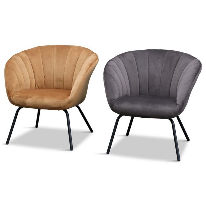 Velours Fauteuil Jerry oker