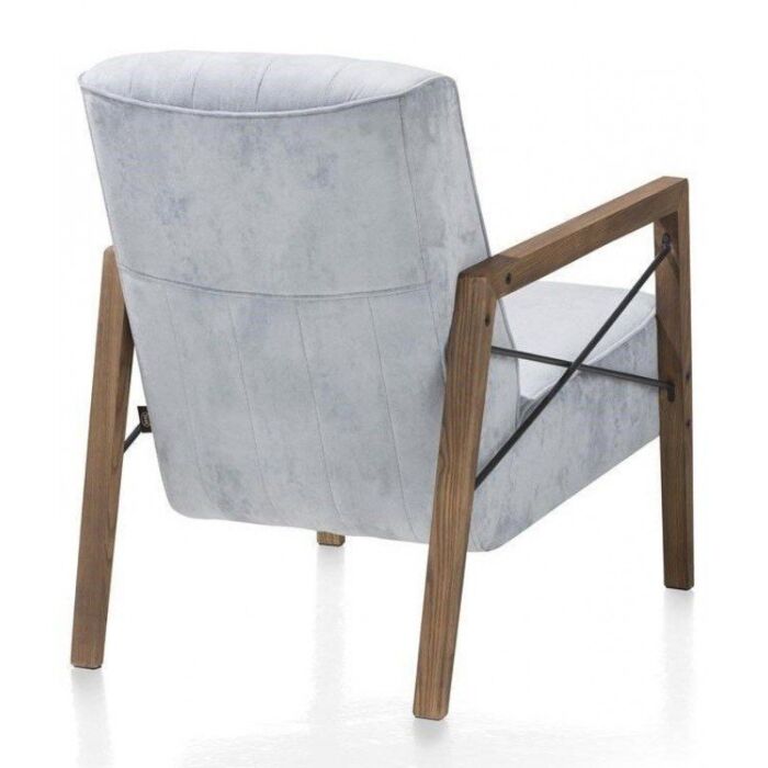 Northon, Fauteuil Met Houten Arm Vintage Clay / White / Black