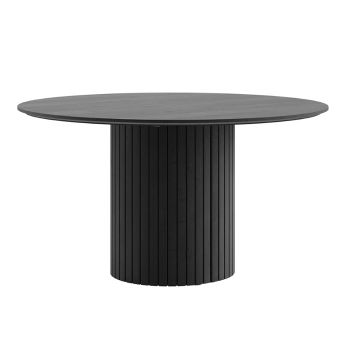 Pavie, Eetkamertafel Rond 140 Cm (Houten Poot) - Castle Black