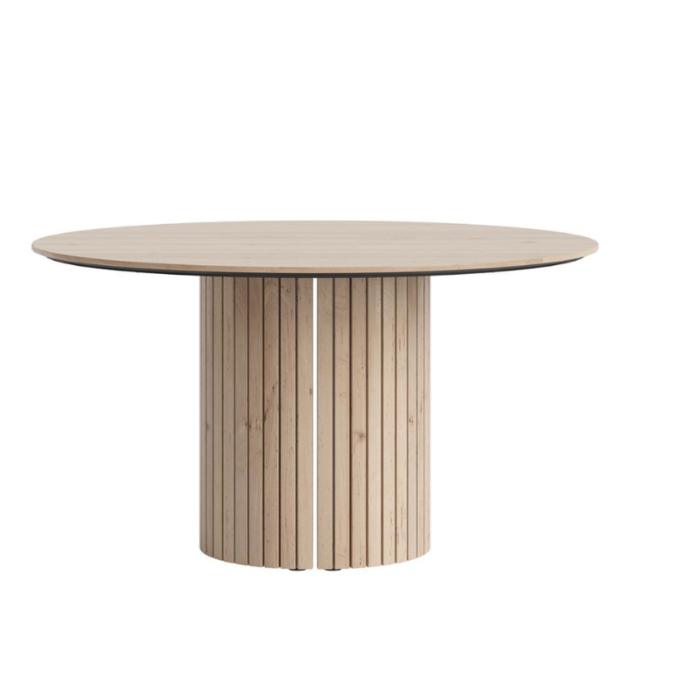 Pavie, Eetkamertafel Rond 140 Cm (Houten Poot) - Natural