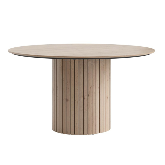 Pavie, Eetkamertafel Rond 140 Cm (Houten Poot) - Natural