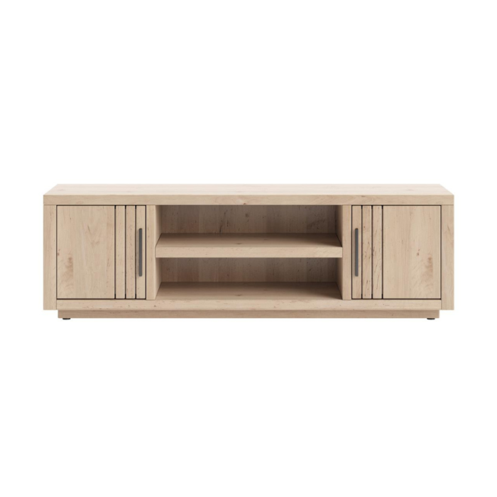 Pavie, Lowboard 160 Cm - 2-Deuren + 2-Niches (+ LED) - Natural