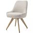 Rocco, Eetkamerstoel - Draaibaar + Pocket - Naturel Eiken - Stof Brioni - Creme
