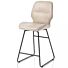 Ravi, Barstoel Zwart Frame (ROB) - Draaibaar - Combi Secilia & Toba - Beige