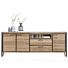  Metalo, Dressoir 210 Cm - 2-Deuren + 2-Laden + 1-Niche (+ LED)