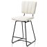 Marcel, Barstoel - Draaibaar - Off Black - Stof Avicci - Creme