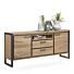  Metalo, Dressoir 210 Cm - 2-Deuren + 2-Laden + 1-Niche (+ LED)