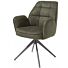 Bell, Armstoel - Graphiet Frame - Draaibaar - Pocket - Stof Calabria - Mosgroen