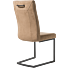 Malene, Stoel - Zwart Metaal - Swing Recht + Greep Recht - Stof Nubucco Camel / Donker Bruin / Lever - Camel