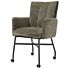Eden, Armstoel - Metalen Frame Wielen - Pocket - Greep Livigno D.Groen + Accent In Calabria Mosgroen