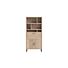 Pavie, Bergkast 100 Cm - 2-Deuren + 1-Klep + 6-Niches (+ LED) - Natural