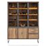 Buffetkast Trapani 160 Cm - 3-Glasdeuren + 2-Deuren + 2-Laden (+ LED)