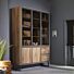 Buffetkast Trapani 160 Cm - 3-Glasdeuren + 2-Deuren + 2-Laden (+ LED)