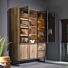 Buffetkast Trapani 160 Cm - 3-Glasdeuren + 2-Deuren + 2-Laden (+ LED)