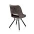 Chris, Eetkamerstoel Zwart Frame Pocketvering + Greep Rond Zwart - Secilia - Antraciet