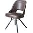Chris, Eetkamerstoel Zwart Frame Pocketvering + Greep Rond Zwart - Secilia - Antraciet