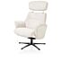 Lazaro, Relaxfauteuil (Incl. Poef) - Stof Livigno - Creme
