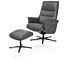 H&H Relaxfauteuil Lotis Met Kantelsysteem + Hocker Antraciet