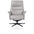 H&H Relaxfauteuil Lotis Met Kantelsysteem + Hocker Lichtgrijs