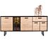 Avalon, Dressoir 200 Cm - 4-Deuren + 1-Lade + 1-Glasdeur (+ LED) - Natural