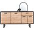  Avalon, Bergkast 96 Cm - 3-Deuren + 1-Lade + 1-Glasdeur (+ LED) - Driftwood