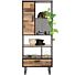 Avalon, Boekenkast 80 Cm - 1-Deur + 1-Lade + 5-Niches - Driftwood