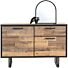  Avalon, Highboard 120 Cm - 2-Deuren + 1-Glasdeur + 1-Klep (+ LED) - Driftwood