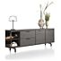 Ridgefield, Dressoir 230 Cm - 2-Deuren + 2-Laden + 2-Niches (+ LED) - Castle Antraciet