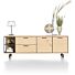  Ridgefield, Dressoir 230 Cm - 2-Deuren + 2-Laden + 2-Niches (+ LED) - Castle Antraciet