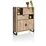 Pavarotti, Highboard 125 Cm - 2-Deuren + 1-Lade + 1-Klep + 2-Niches (+ LED)