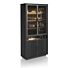 Pavie, Vitrine 100 Cm - 2-Glasdeuren + 2-Deuren + 2-Niches (+ LED) - Castle Black