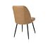 Leo, Eetkamerstoel - Frame Rough Off Black (ROB) - Stof Pala - Okergeel