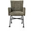 Eden, Armstoel - Metalen Frame Wielen - Pocket - Greep Livigno D.Groen + Accent In Calabria Mosgroen