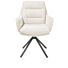 Mia, Armstoel - Draaibaar - Graphiet Frame - Stof Livigno - Creme