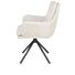 Mia, Armstoel - Draaibaar - Graphiet Frame - Stof Livigno - Creme