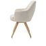 Rocco, Armstoel - Draaibaar + Pocket - Naturel Eiken - Stof Brioni - Creme