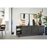 Ridgefield, Lowboard 200 Cm - 2-Deuren + 1-Lade + 1-Niche (+ LED) - Castle Antraciet