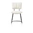 Marcel, Eetkamerstoel - Off Black - Stof Avicci - Creme