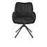 Armstoel Riley Microleder Off Black Metaal
