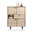 Livada, Highboard 115 Cm - 4-Deuren + 1-Lade + 1-Niche - Natural