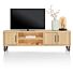 Pavie, Lowboard 200 Cm - 3-Deuren + 2-Niches (+ LED) - Natural