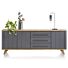 Jardin, Dressoir 230 Cm - 3-Deuren + 3-Laden - Antraciet