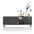 Pavie, Dressoir 233 Cm - 2-Deuren + 2-Laden + 3-Niches (+ LED) - Castle Black