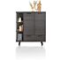 Ridgefield, Highboard 125 Cm - 2-Deuren + 1-Lade + 3-Niches (+ LED) - Castle Antraciet