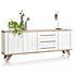 Jardin, Dressoir 230 Cm - 3-Deuren + 3-Laden - Wit