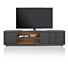 Pavie, Lowboard 200 Cm - 3-Deuren + 2-Niches (+ LED) - Castle Black