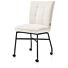 Eden, Eetkamerstoel - Metalen Frame Wielen - Pocket - Greep Livigno Crème + Accent In Calabria Crème